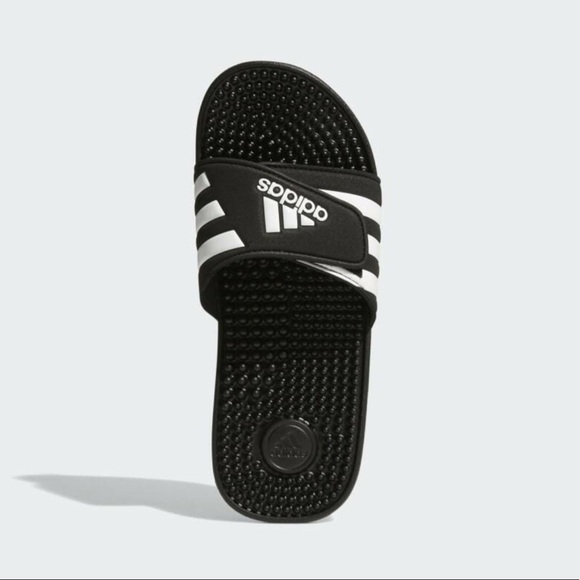 🆕 Adidas adissage black massage sandal shoe - Picture 2 of 4